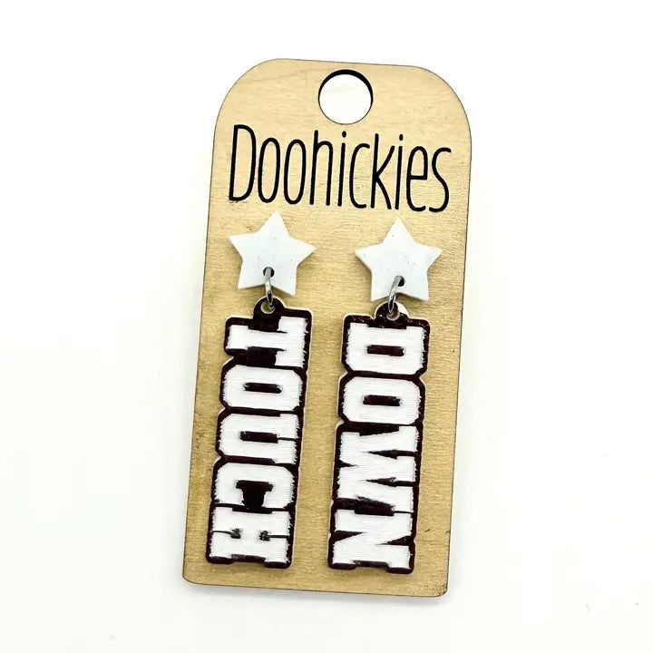 Touch Down Textured Dangle Earrings
