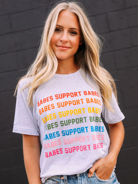 Babes Support Babes Rainbow Tee