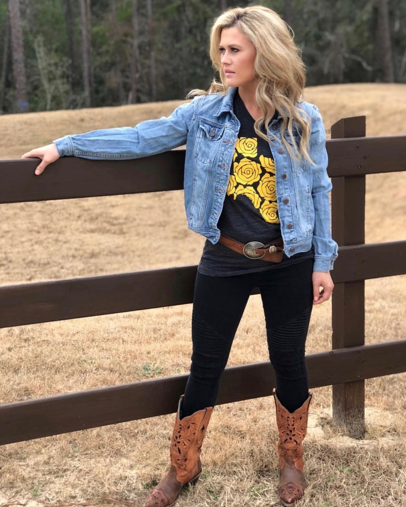 Yellow Rose TX Tee & Moto Leggings