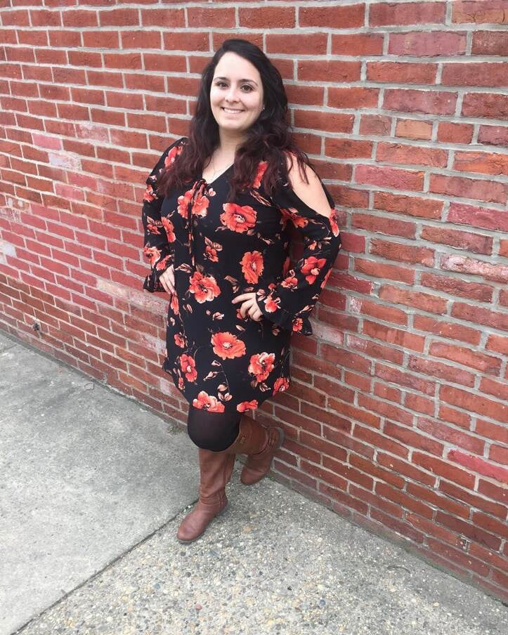 Elle Woods Dress - Black Floral