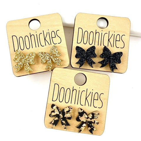 Ring In The New Year Bow Studs - Multiple Colors