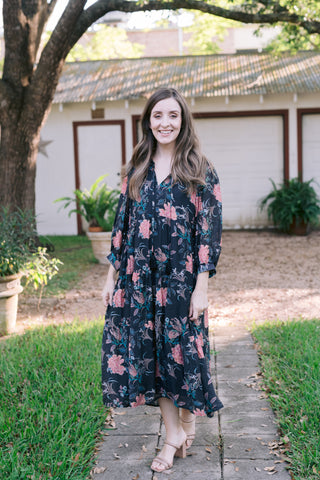 The Trish Tiered Floral Boho Dress