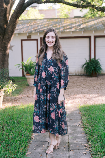 The Trish Tiered Floral Boho Dress