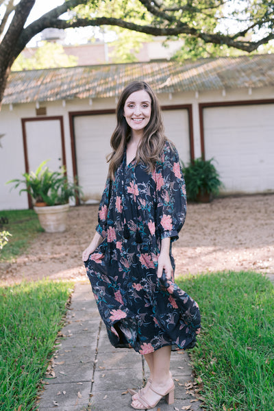 The Trish Tiered Floral Boho Dress