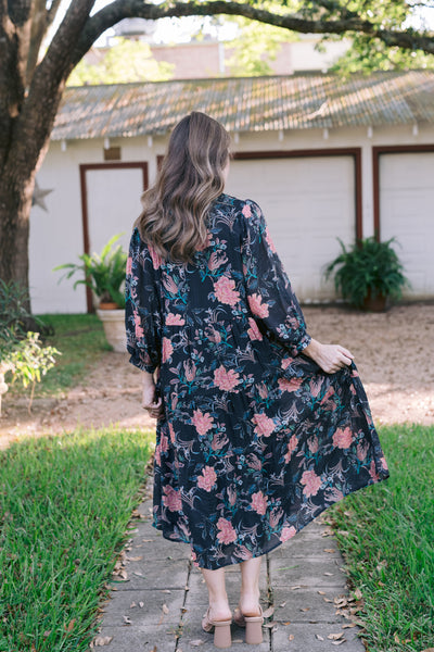 The Trish Tiered Floral Boho Dress