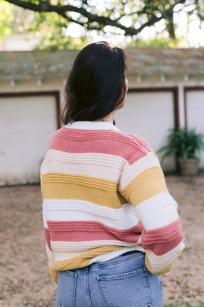 Lucy Lou Loose Fit Color Block Sweater