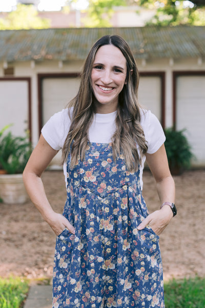 Daphne Denim & Floral Overalls