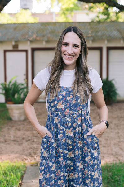 Daphne Denim & Floral Overalls