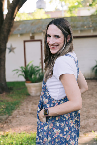 Daphne Denim & Floral Overalls