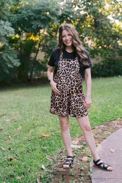 Everyday Overall Shorts - Leopard