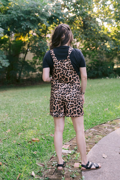 Everyday Overall Shorts - Leopard