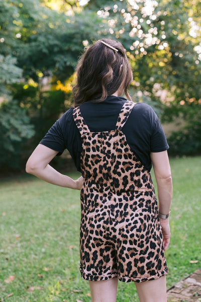 Everyday Overall Shorts - Leopard