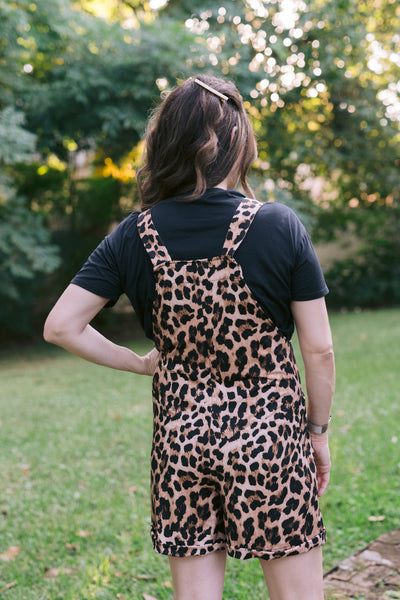 Everyday Overall Shorts - Leopard
