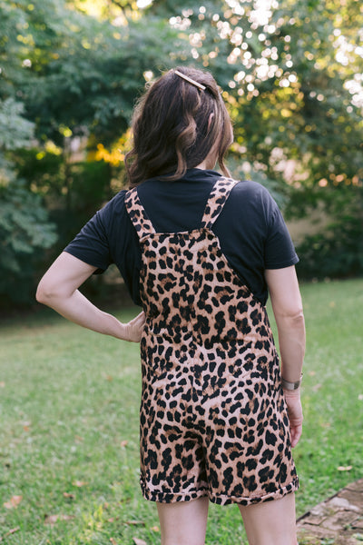 Everyday Overall Shorts - Leopard