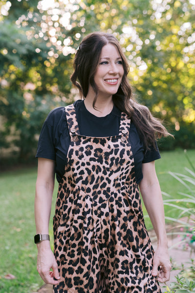 Everyday Overall Shorts - Leopard