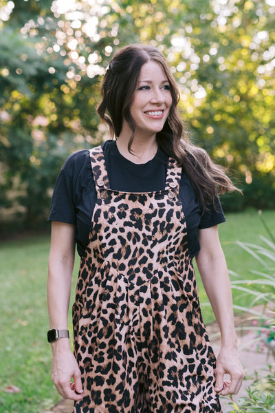 Everyday Overall Shorts - Leopard