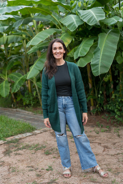 Hunter Green Snuggle Up Cardigan