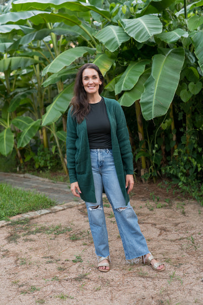 Hunter Green Snuggle Up Cardigan