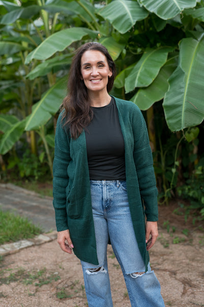 Hunter Green Snuggle Up Cardigan