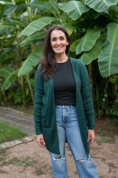 Hunter Green Snuggle Up Cardigan