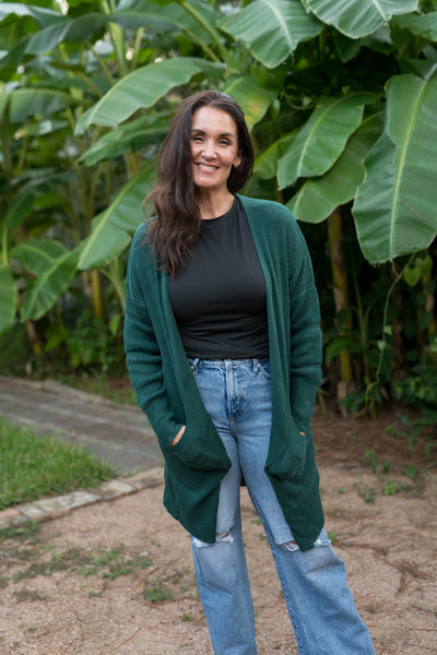 Hunter Green Snuggle Up Cardigan