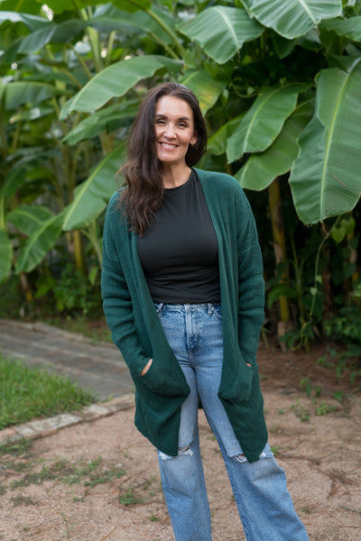 Hunter Green Snuggle Up Cardigan