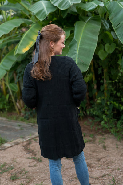 Midnight Black Snuggle Up Cardigan