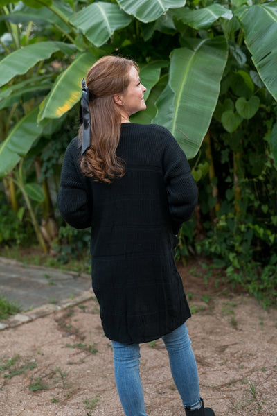 Midnight Black Snuggle Up Cardigan