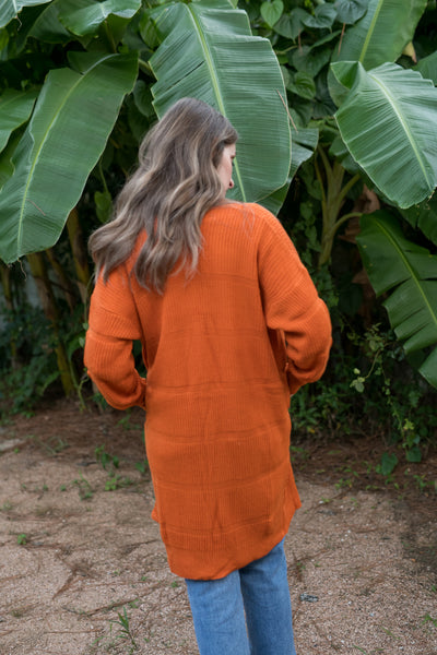 Rust Orange Snuggle Up Cardigan