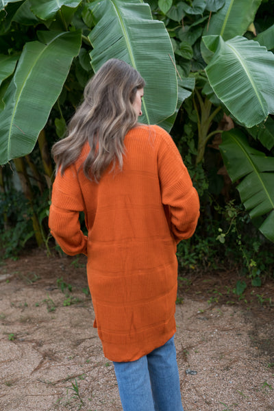 Rust Orange Snuggle Up Cardigan