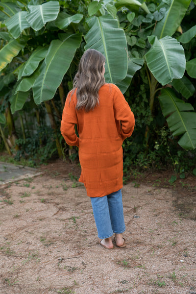 Rust Orange Snuggle Up Cardigan