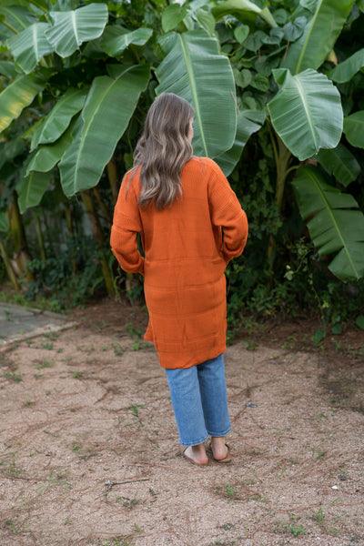 Rust Orange Snuggle Up Cardigan