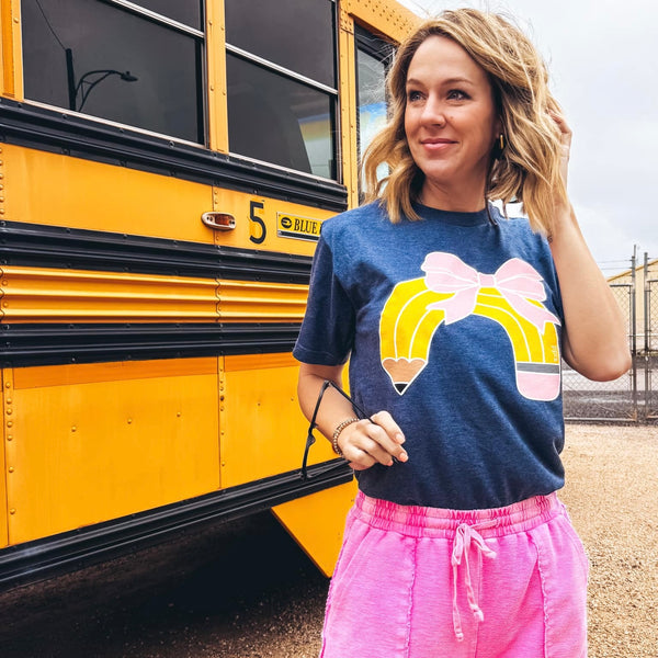 Pencil Rainbow Teacher Tee