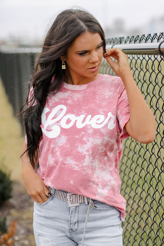 Lover Pink Tie Dye Tee