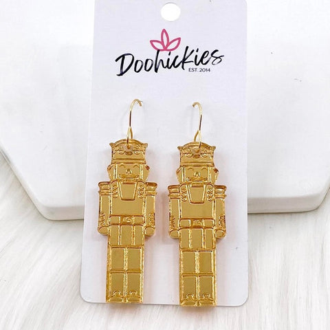 Nutcracker Gold Acrylic Earrings