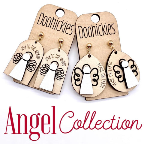 Angel Collection Wood Earrings - Multiple Styles