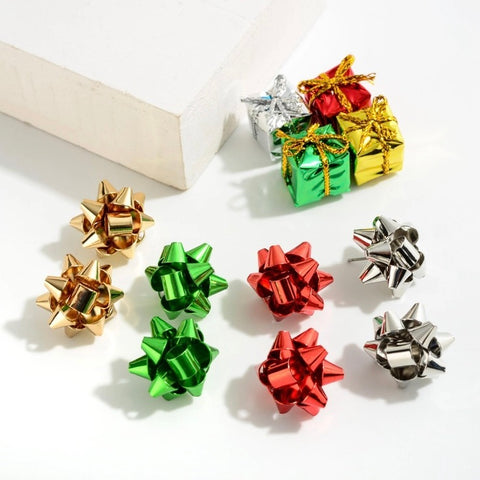 Christmas Bow Earrings - Multiple Colors