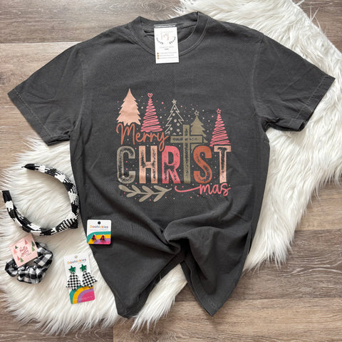 Merry CHRISTmas Charcoal Tee