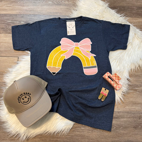 Pencil Rainbow Teacher Tee