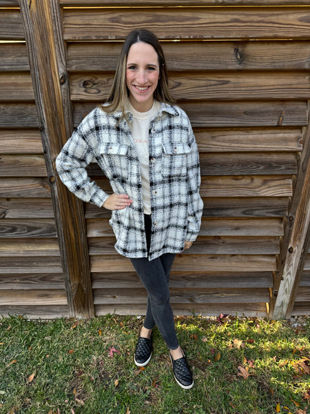 Millie Black & White Shacket