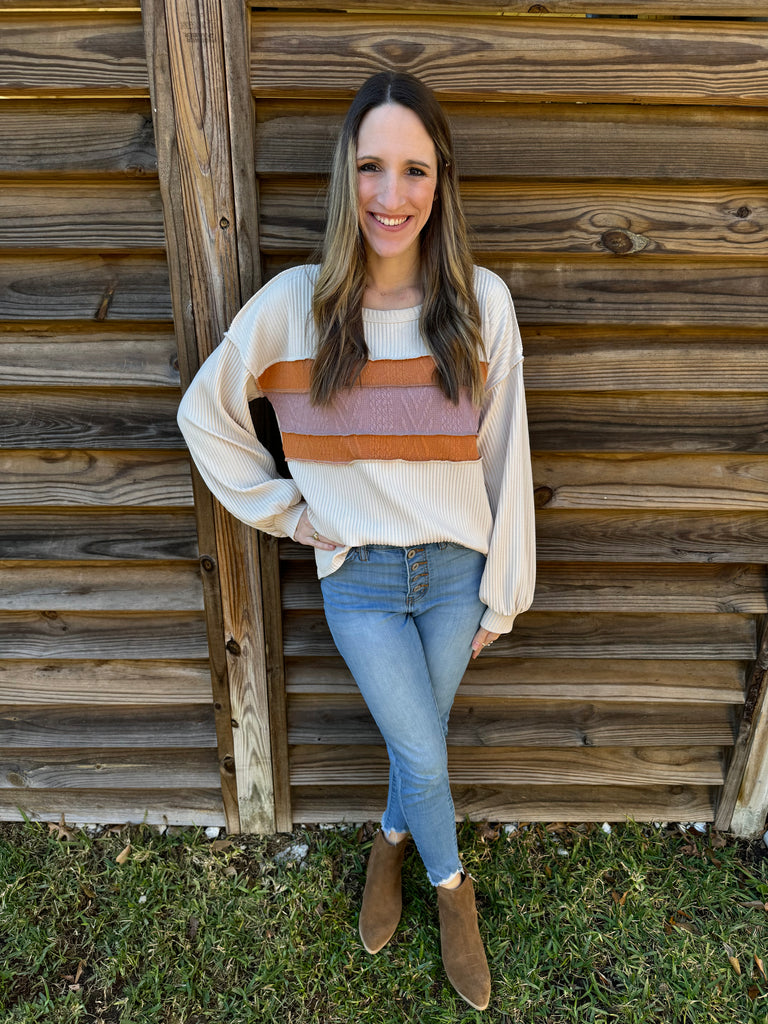 Cassie Cable Knit Oatmeal Sweater