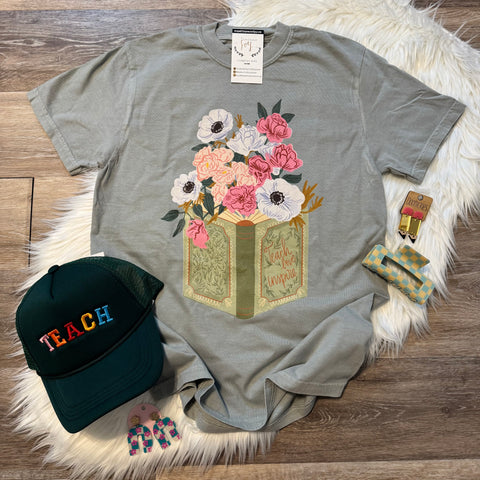 Teach Love Inspire Floral Book Tee