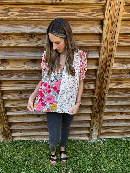 My Love For You Blossoms Rose Blouse