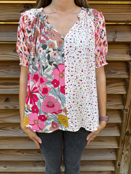 My Love For You Blossoms Rose Blouse