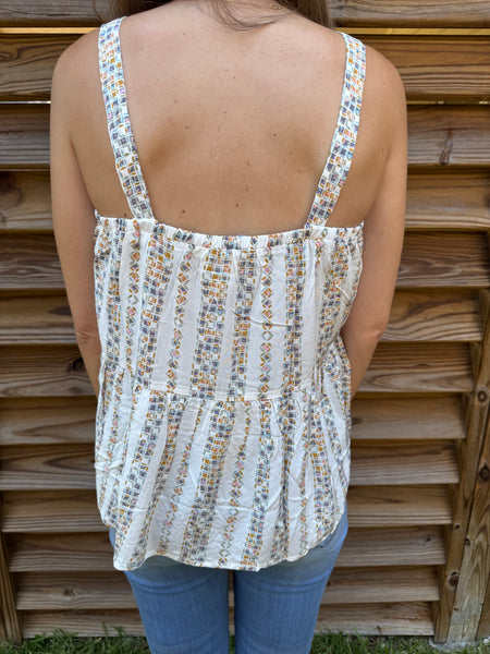 Love You Bunches Floral Aztec Tank Top