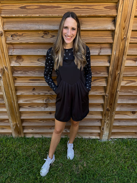 The Basic Bow Knit Long Sleeve Top - Black