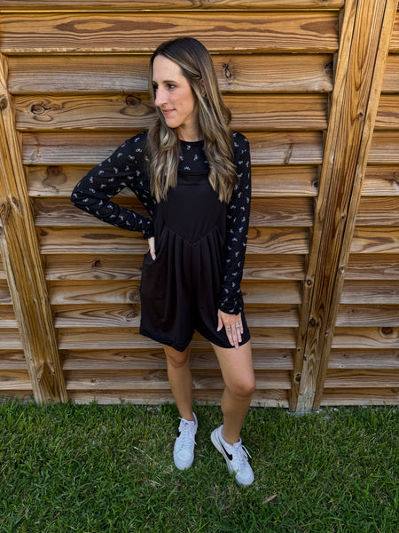 The Basic Bow Knit Long Sleeve Top - Black