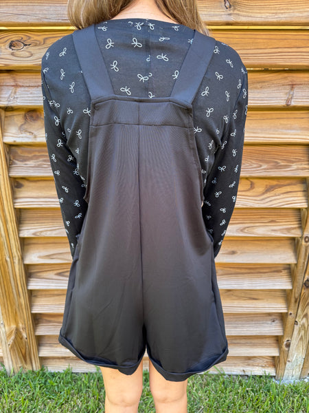 The Basic Bow Knit Long Sleeve Top - Black