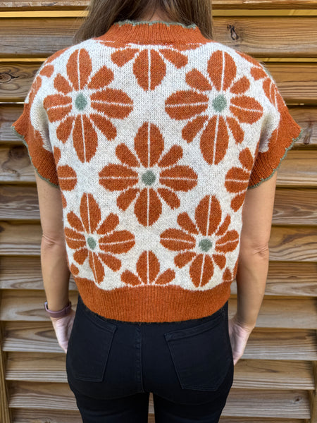 Autumn Is Calling Rust & Olive Sweater Top