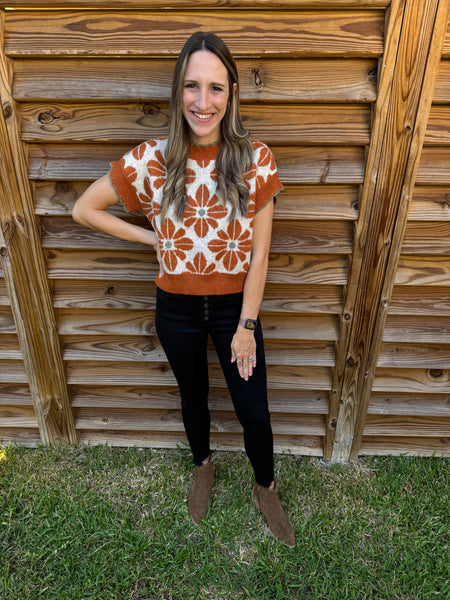 Autumn Is Calling Rust & Olive Sweater Top